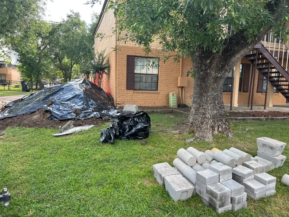 Multifamily Foundation Repair. Real jobsite photo